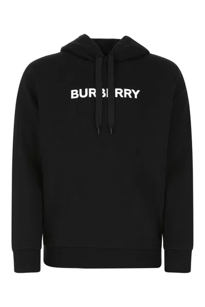 Burberry Black Cotton Sweatshirt In Black