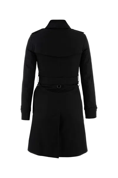 Burberry Waterloo Heritage Double-breasted Trench Coat In Black