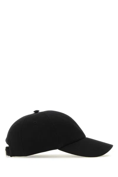 Burberry Women Black Polyester Blend Baseball Cap In Black
