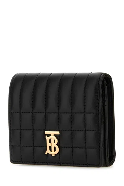 Burberry Lola Quilted Leather Wallet In Black