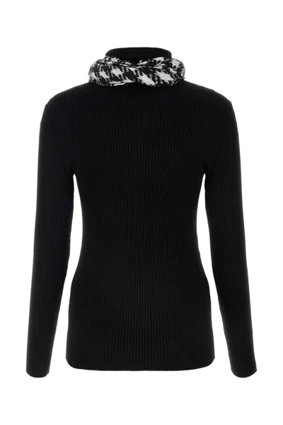 Burberry Scarf Rib Knit Sweater