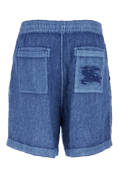 Burberry Linen Shorts With Drawstrings