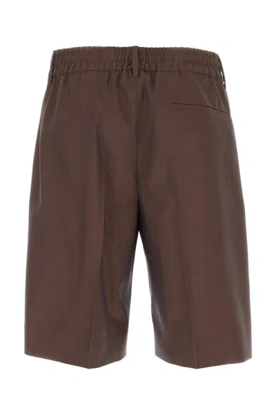 Burberry Bermuda Wool Shorts Loops Belt