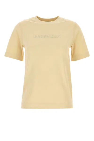 Burberry T-shirt In Gold
