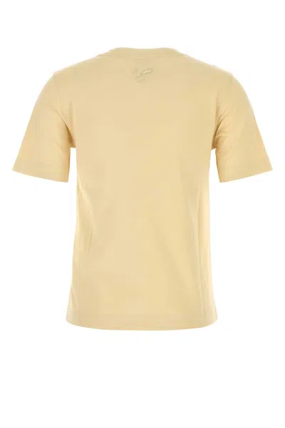 Burberry T-shirt In Gold