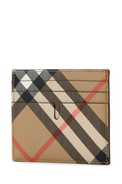 Burberry Embroidered Canvas Card Holder