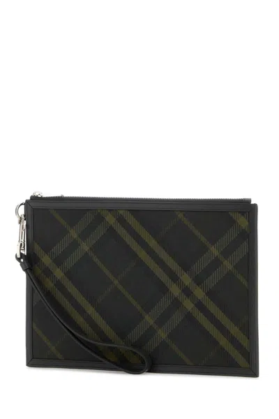 Burberry Checkered Pattern Clutch Bag