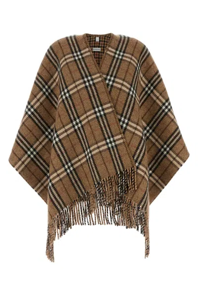 Burberry Embroidered Cashmere Blend Reversible Cape