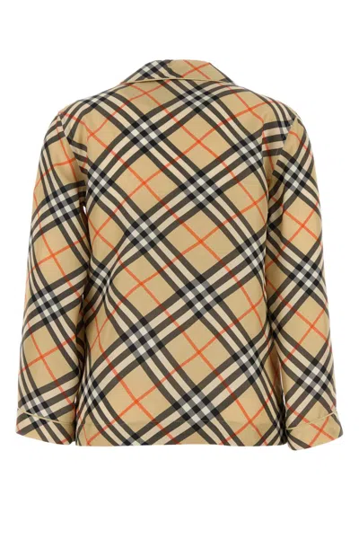 Burberry Check Print Silk Shirt