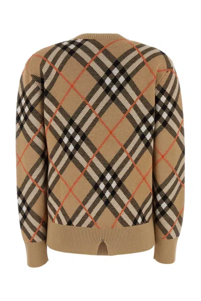 Burberry Embroidered Stretch Wool Blend Sweater