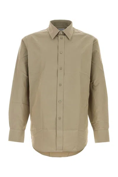 Burberry Poplin Shirt With Long Sleeves And Curved Hem
