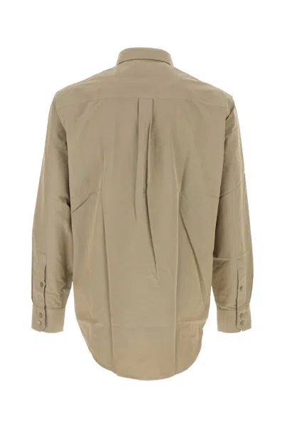 Burberry Poplin Shirt With Long Sleeves And Curved Hem