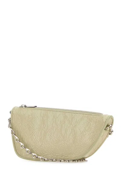 Burberry Pastel Green Leather Micro Shield Crossbody Bag