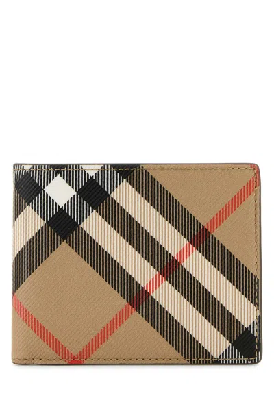 Burberry Printed E-canvas Wallet In Brown