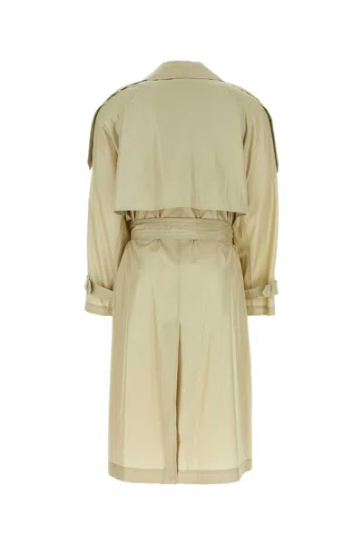 Burberry Sand Silk Trench Coat