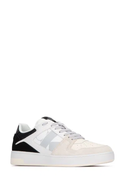 Calvin Klein Perforated Contrast Sneakers With Flat Sole