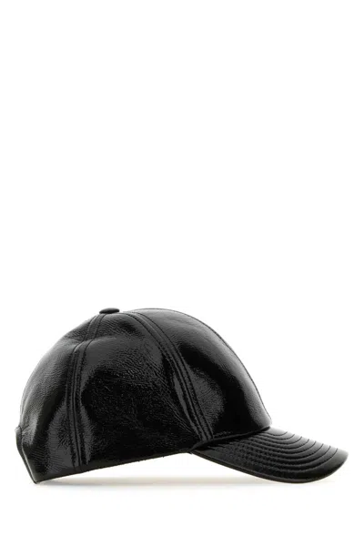 Courrèges Reedition Vinyl Cap With Ac Logo In Black