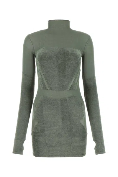 Dion Lee Chenille Intarsia Long-sleeved Mini Dress