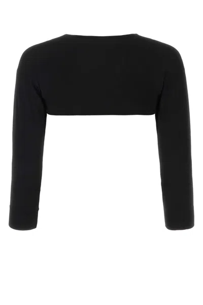 Dolce & Gabbana Black Black Cropped Cardigan