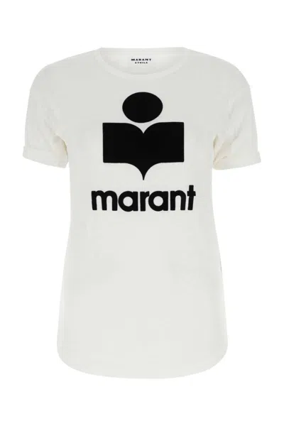 Isabel Marant Étoile Koldi Logo Print T-shirt In White
