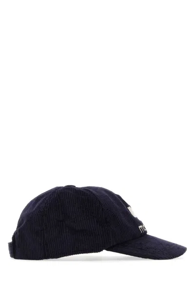 Shop Isabel Marant Midnight Blue Corduroy Tyron Baseball Cap