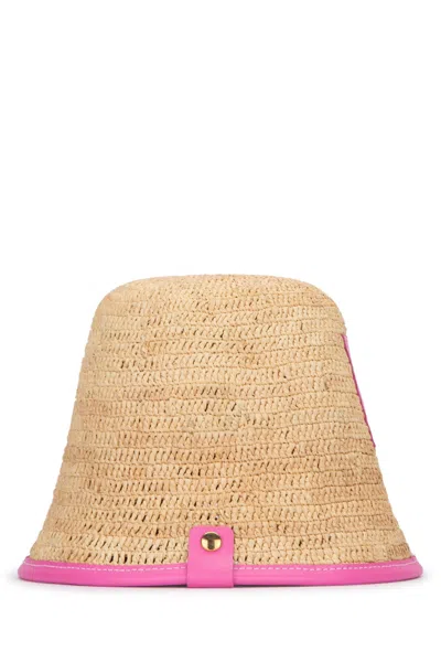 Jacquemus Straw Texture Hat Contrast Trim
