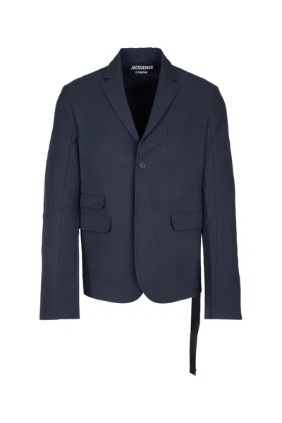 Jacquemus La Veste Piccinni Belted Jacket Featuring Notch Lapels