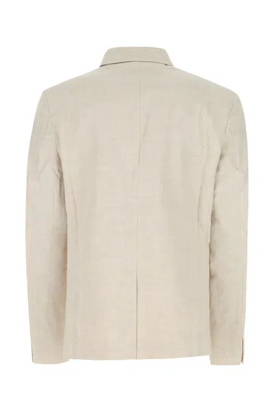 Jacquemus Men Melange Sand Linen Blend Linu Blazer