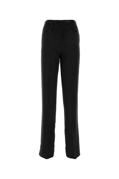Jil Sander Pure Cotton Chinos Pants With Concealed Closure In Black