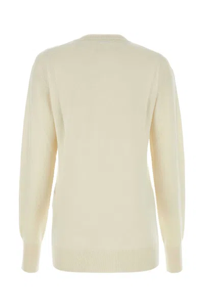 Jil Sander Maglione In Cashmere Avorio Donna