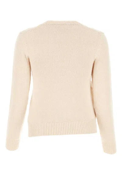 Jil Sander Ivory Cotton Blend Sweater