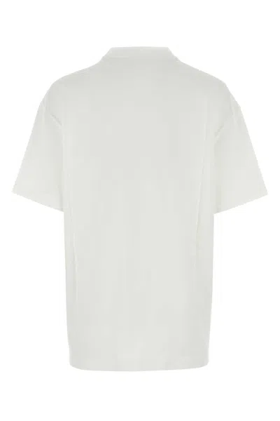 Jil Sander Cotton Crew Neck T-shirt With Fringed Brooch