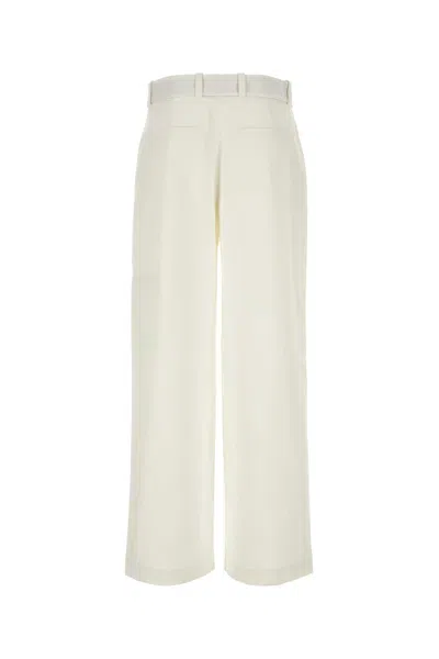 Jil Sander White Cotton Wide-leg Pant