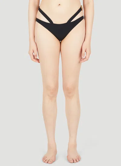 Dolce & Gabbana Cut Out High Waisted Swim Bottom In Black