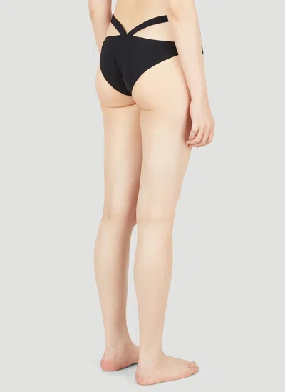 Dolce & Gabbana Cut Out High Waisted Swim Bottom In Black