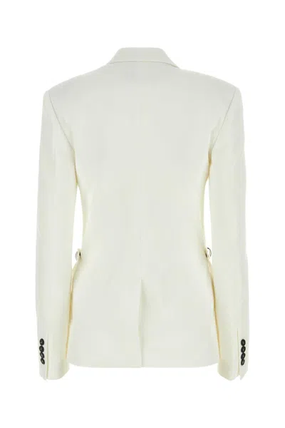 Jw Anderson White Stretch Polyester Blend Blazer