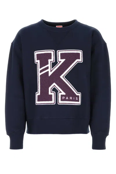 Kenzo College Print Cotton Molleton Sweatshirt