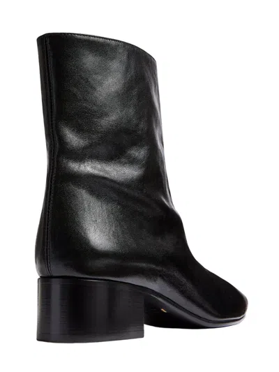 Khaite Andee Leather Ankle Boots