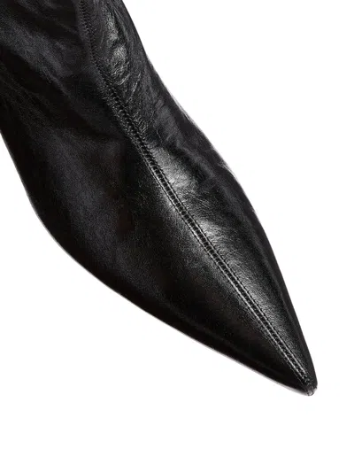Khaite Andee Leather Ankle Boots