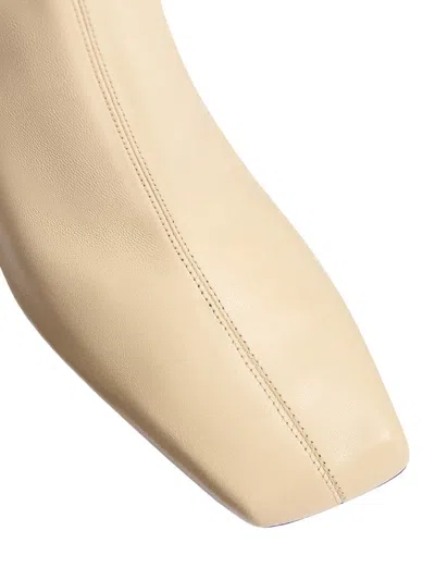 Khaite Woman Ankle Boots Beige Size 7 Calfskin In Neutral