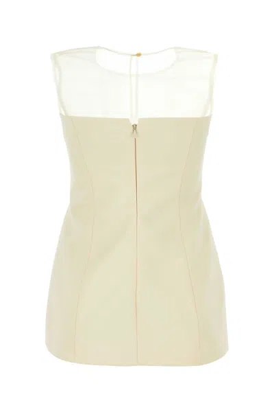 Khaite Ivory Cotton Blend Top