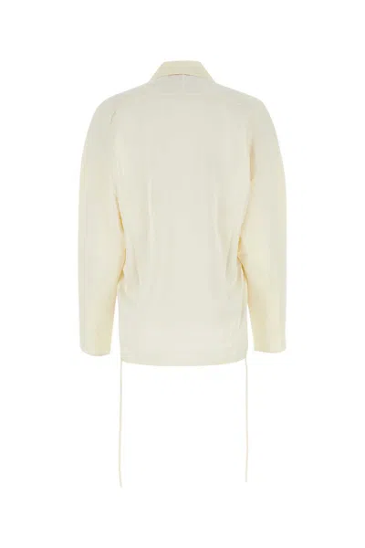 Kiko Kostadinov Satin V-neck Shirt With Drawstring Hemline