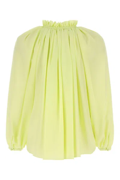 Lanvin Fluo Yellow Polyester Blouse In Green