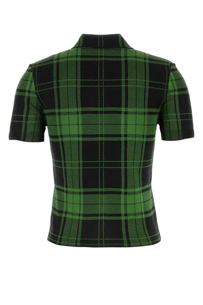 Loewe Embroidered Stretch Silk Blend Shirt In Green