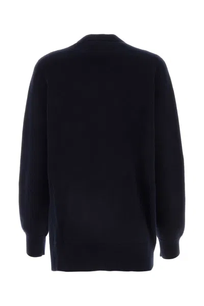 Loewe Button-fastening Asymmetric Cardigan In Blue