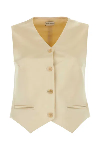 Magda Butrym Cotton Blend Vest With Adjustable Back Strap