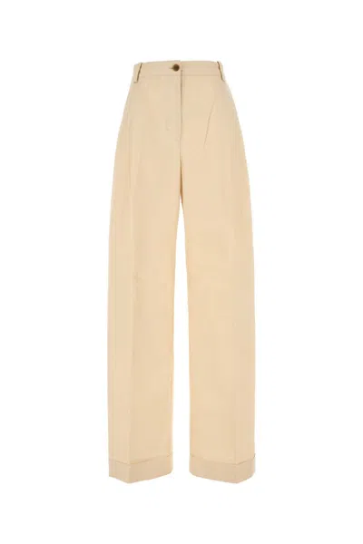 Maison Kitsuné Maison Kitsune Cream Cotton Pant