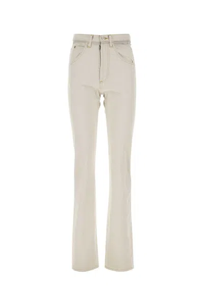 Maison Margiela Chalk Denim Jeans In White