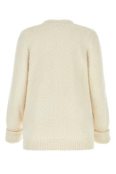 Maison Margiela Cotton Blend Crew Neck Sweater With Textured Finish