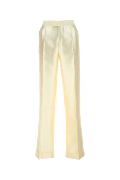 Maison Margiela Mohair & Silk High Rise Straight Pants